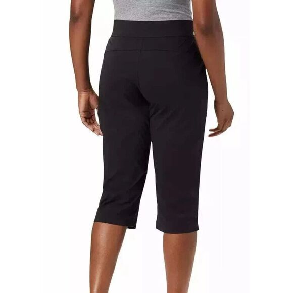 COLUMBIA Omni-Shield Omni-Shade Pull-On Capri Pants Small Black Active Fit NWT - Picture 1 of 15